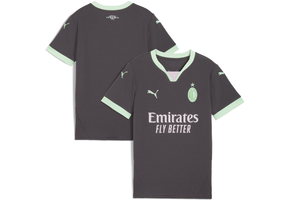 Puma Youth AC Milan 2024 - 25 Third Jersey - Shadow Gray/Fresh Mint