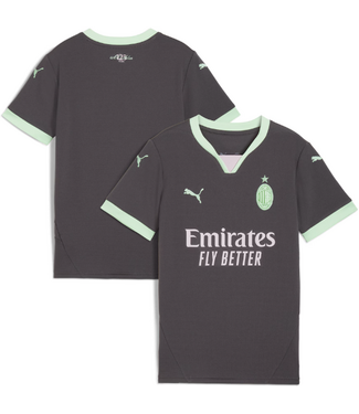 Puma Puma Youth AC Milan 2024 - 25 Third Jersey - Shadow Gray/Fresh Mint