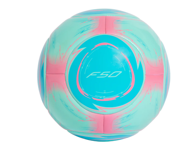 adidas F50 Messi 2025 Club Soccer Ball - Flash Aqua/Lucid Cyan/Lucid Pink