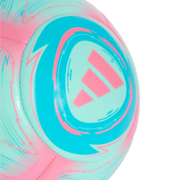 adidas F50 Messi 2025 Club Soccer Ball - Flash Aqua/Lucid Cyan/Lucid Pink