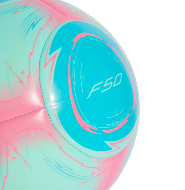 adidas F50 Messi 2025 Club Soccer Ball - Flash Aqua/Lucid Cyan/Lucid Pink