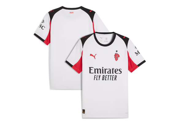 Puma AC Milan 2025 - 26 Away Jersey - White/Red/Black
