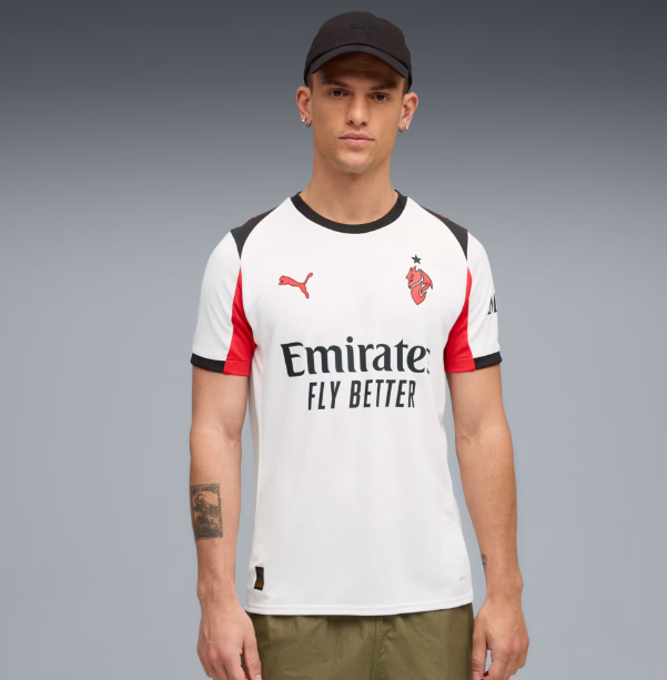Puma AC Milan 2025 - 26 Away Jersey - White/Red/Black