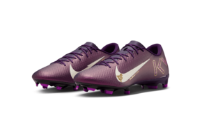 Nike Zoom Mercurial Vapor 16 KM Mbappe Academy FG / MG Soccer Shoes - Grand Purple/Pale Ivory