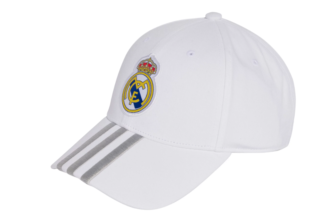 adidas Real Madrid 2025 C-40 Baseball Cap Hat - White/Silver