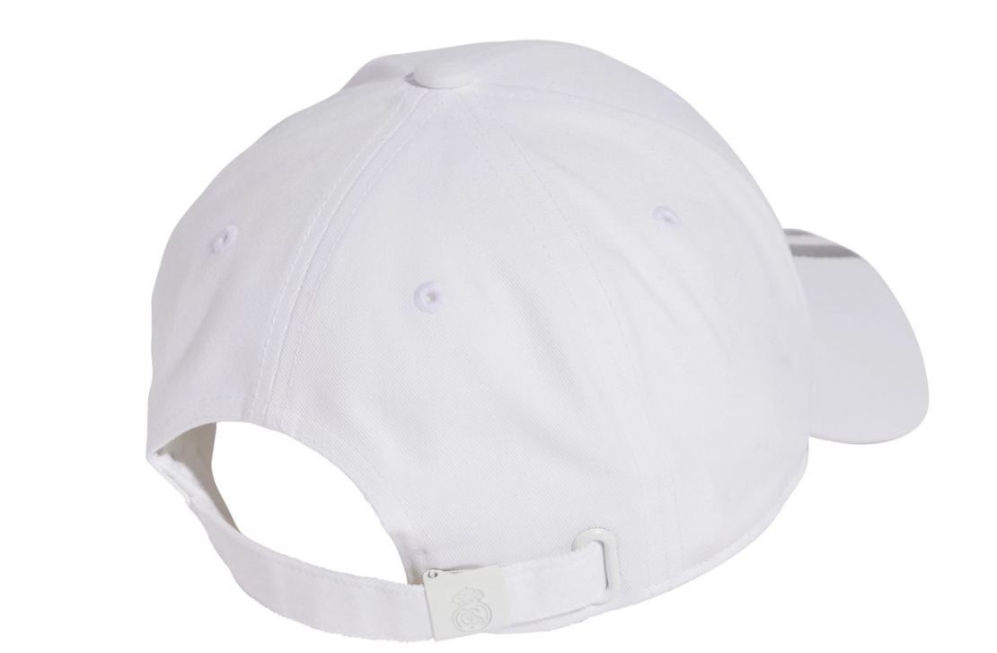 adidas Real Madrid 2025 C-40 Baseball Cap Hat - White/Silver