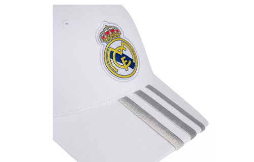 adidas Real Madrid 2025 C-40 Baseball Cap Hat - White/Silver