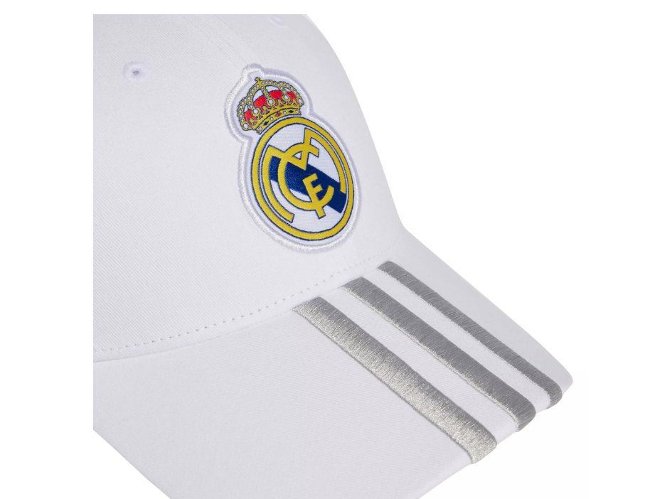adidas Real Madrid 2025 C-40 Baseball Cap Hat - White/Silver