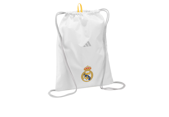 adidas Real Madrid 2025 Gym Sack Clinch Bag - White/Silver