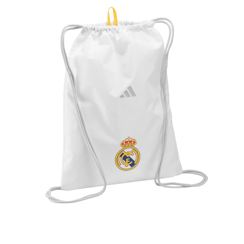 adidas Real Madrid 2025 Gym Sack Clinch Bag - White/Silver