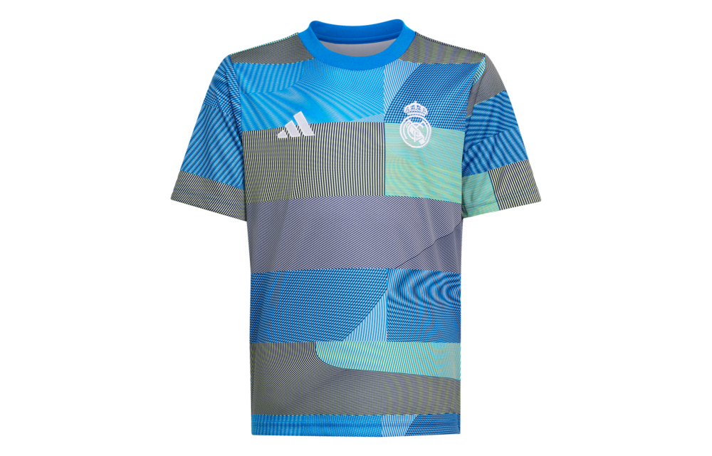 adidas Youth Real Madrid 2025 - 26 Prematch Training Jersey- Blue Bird