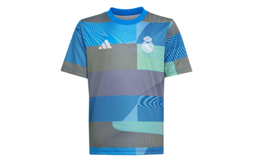adidas Youth Real Madrid 2025 - 26 Prematch Training Jersey- Blue Bird