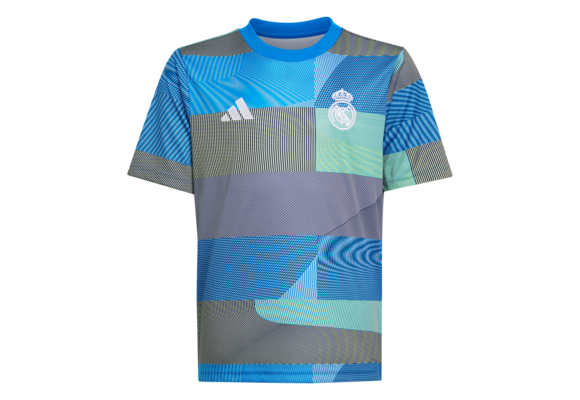 adidas Youth Real Madrid 2025 - 26 Prematch Training Jersey- Blue Bird