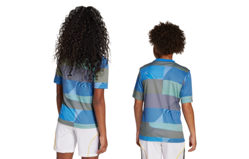 adidas Youth Real Madrid 2025 - 26 Prematch Training Jersey- Blue Bird