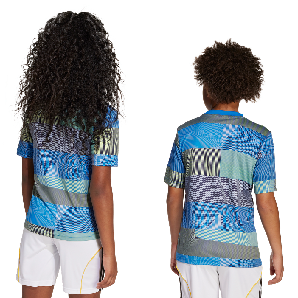 adidas Youth Real Madrid 2025 - 26 Prematch Training Jersey- Blue Bird