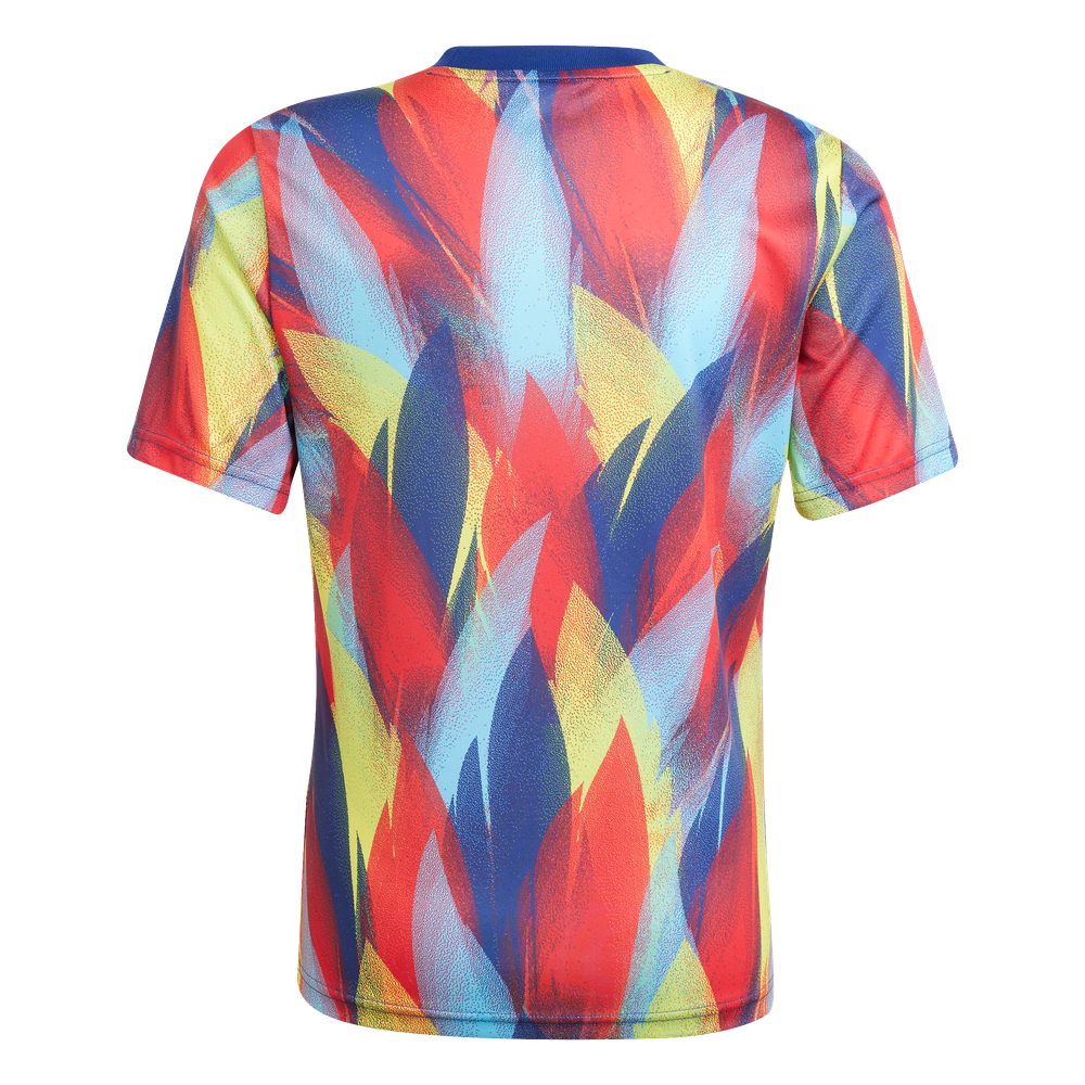 adidas Youth Arsenal 2025 - 26 Prematch Training Jersey- Victory Blue/Pure Ruby/Yellow/Bright Cyan