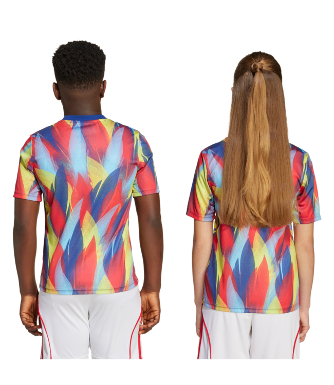 adidas adidas Youth Arsenal 2025 - 26 Prematch Training Jersey- Victory Blue/Pure Ruby/Yellow/Bright Cyan