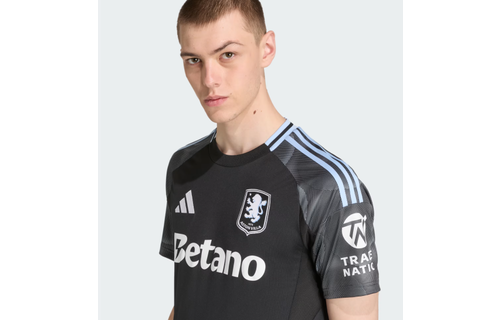 adidas Aston Villa 2025 - 26 Away Jersey - Black/Glow Blue