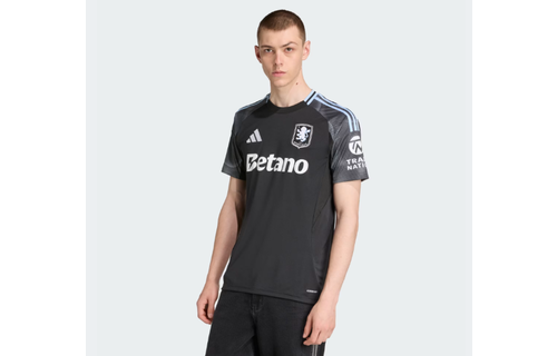 adidas Aston Villa 2025 - 26 Away Jersey - Black/Glow Blue