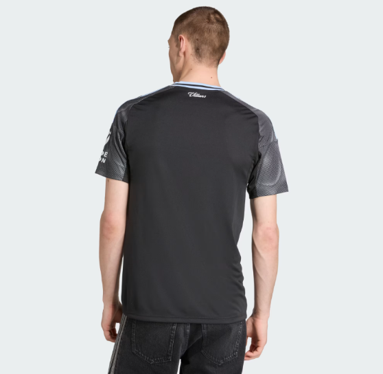 adidas Aston Villa 2025 - 26 Away Jersey - Black/Glow Blue