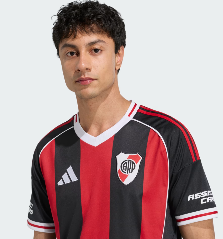 adidas River Plate 2025 -26 Away Jersey - Black/Power Red