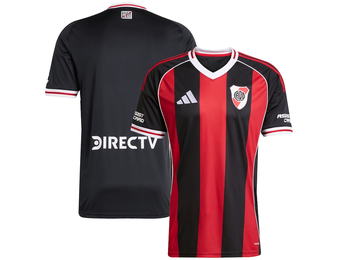 adidas River Plate 2025 -26 Away Jersey - Black/Power Red
