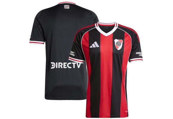 adidas River Plate 2025 -26 Away Jersey - Black/Power Red