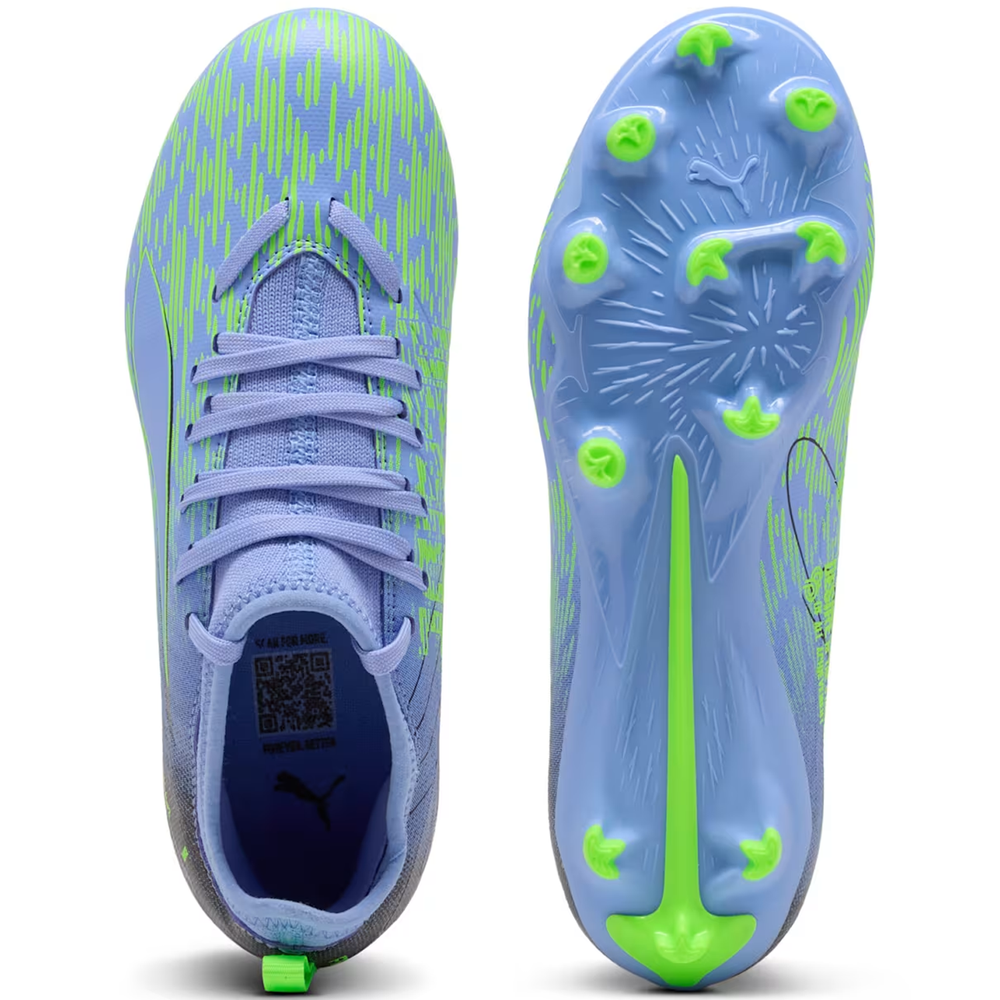 Puma Jr Ultra 5 Match CP Pulisic FG/AG - Elektro Purple/Green Glare/Black