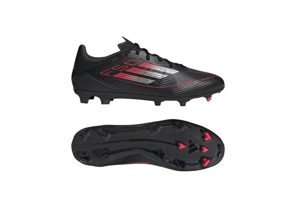 adidas F50 League FG / MG -Stealth Pack  - Black/Iron Metallic/Lucid Red