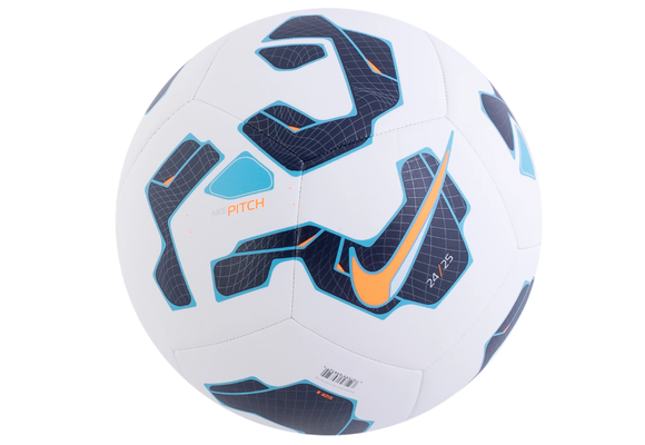 Nike 2025 -26 Pitch Training Ball -  White/Blackened Blue/Hyper Crimson