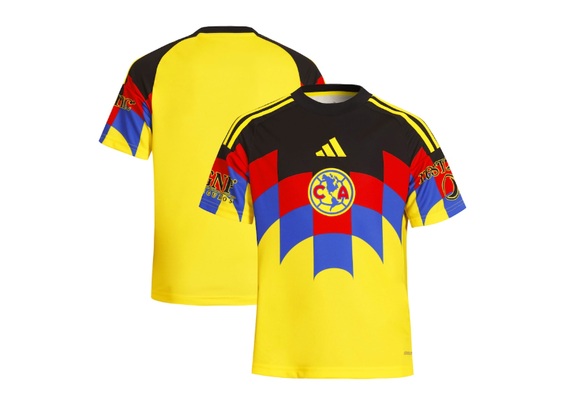 adidas Youth Club America 2025 - 26 Home Jersey - Yellow/Red/Black