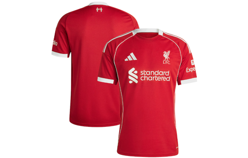 adidas Liverpool 2025 - 26 Home Jersey - Strawberry Red