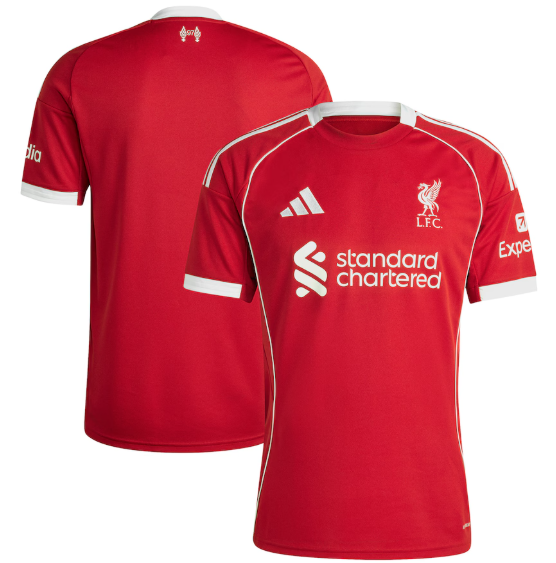 adidas Liverpool 2025 - 26 Home Jersey - Strawberry Red