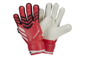 adidas Predator Match Fingersave Goalkeeper Gloves - Pure Ruby/Lucid Red/Black