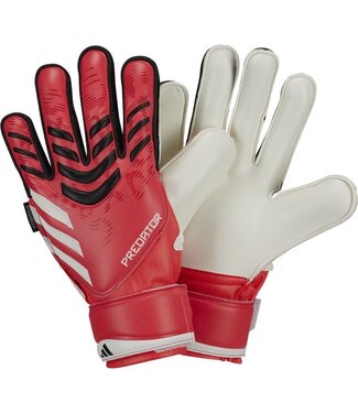 adidas adidas Predator Match Fingersave Goalkeeper Gloves - Pure Ruby/Lucid Red/Black