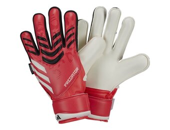 adidas Predator Match Fingersave Goalkeeper Gloves - Pure Ruby/Lucid Red/Black
