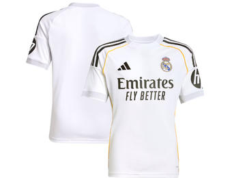 adidas Youth Real Madrid 2025 - 26 Home Jersey - White