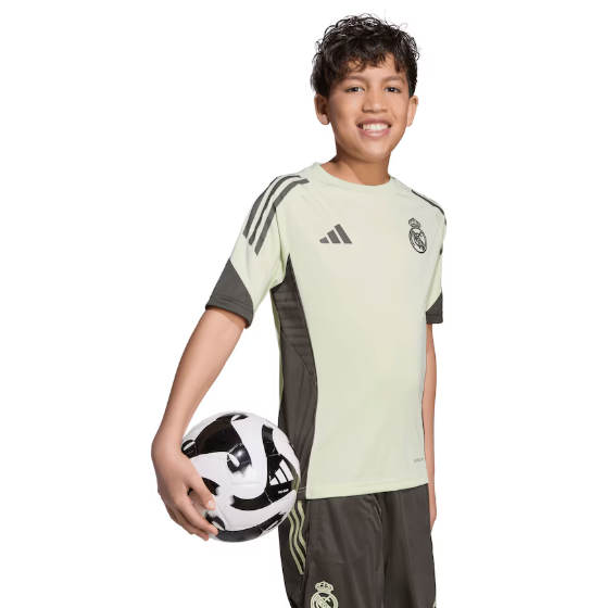 adidas Youth Real Madrid 2025 - 26 Tiro Prematch Competition Training Jersey- Almost Lime