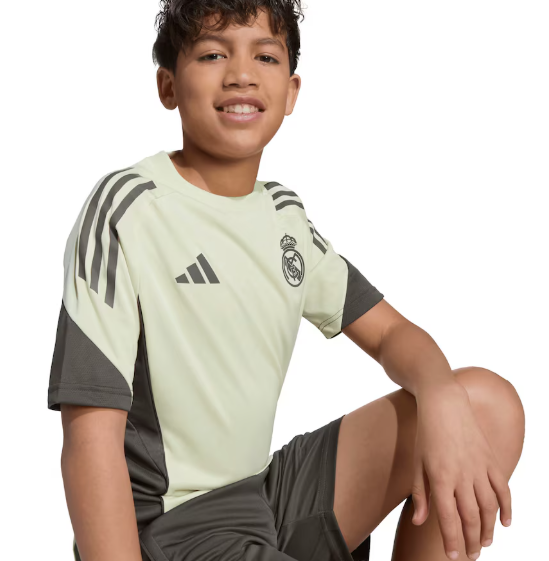 adidas Youth Real Madrid 2025 - 26 Tiro Prematch Competition Training Jersey- Almost Lime