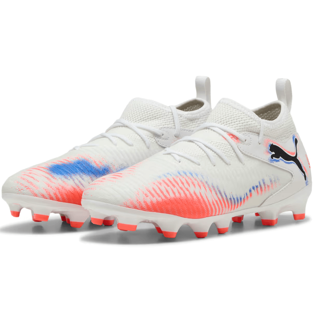Puma Jr Future 8 Match FG/AG Untamed Pack -  White/Black/Glowing Red