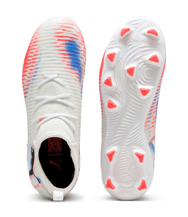Puma Puma Jr Future 8 Match FG/AG Untamed Pack -  White/Black/Glowing Red