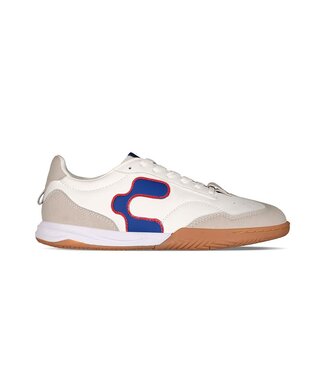 Charly Charly Youth Campista PU Indoor Soccer Shoes - White/Blue/Red