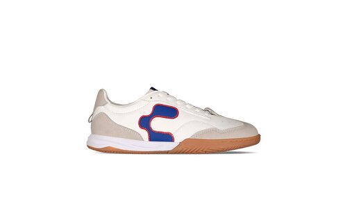 Charly Youth Campista PU Indoor Soccer Shoes - White/Blue/Red