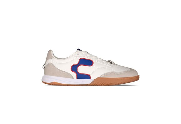 Charly Youth Campista PU Indoor Soccer Shoes - White/Blue/Red