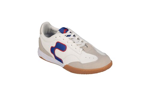 Charly Youth Campista PU Indoor Soccer Shoes - White/Blue/Red