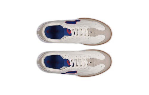 Charly Youth Campista PU Indoor Soccer Shoes - White/Blue/Red