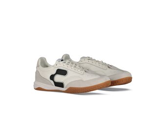 Charly Campista PU Indoor Soccer Shoes - White/Black