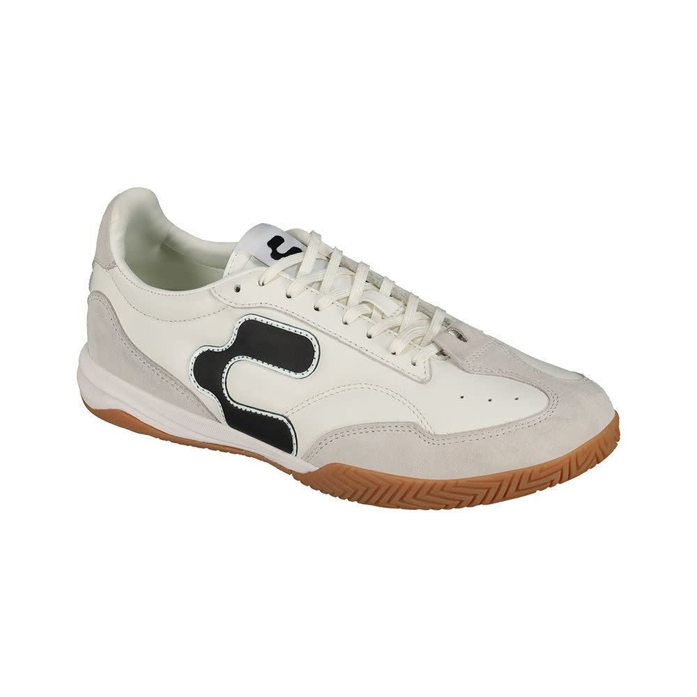 Charly Campista PU Indoor Soccer Shoes - White/Black