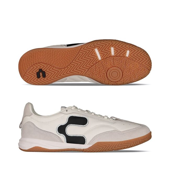 Charly Charly Campista PU Indoor Soccer Shoes - White/Black