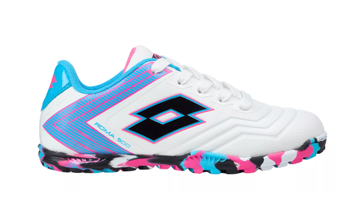 Lotto Jr Roma 500 Turf - White/Blue/Pink